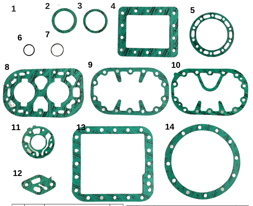 Kit de Empaques Copeland 6D Discus